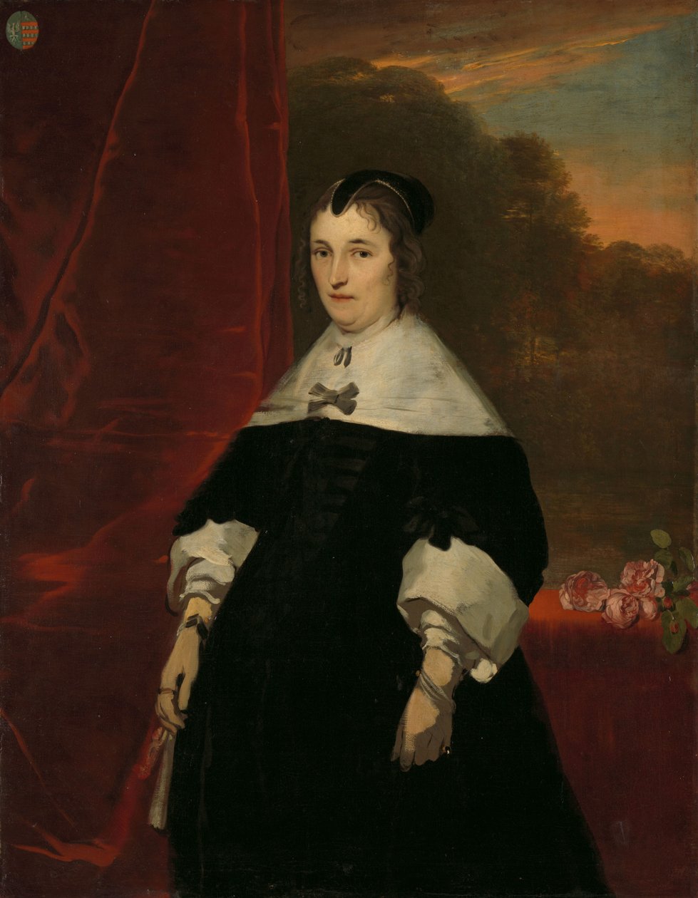 Machteld Bas (k. 1681). Abraham de Visscherin vaimo tekijältä Abraham van den Tempel (attributed to)