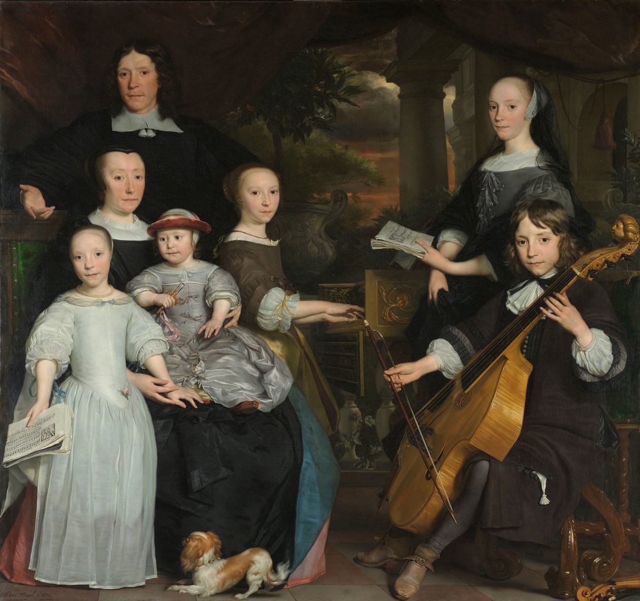 David Leeuw perheineen David Leeuw (1631/32-1703). Amsterdamin kauppias perheineen tekijältä Abraham van den Tempel