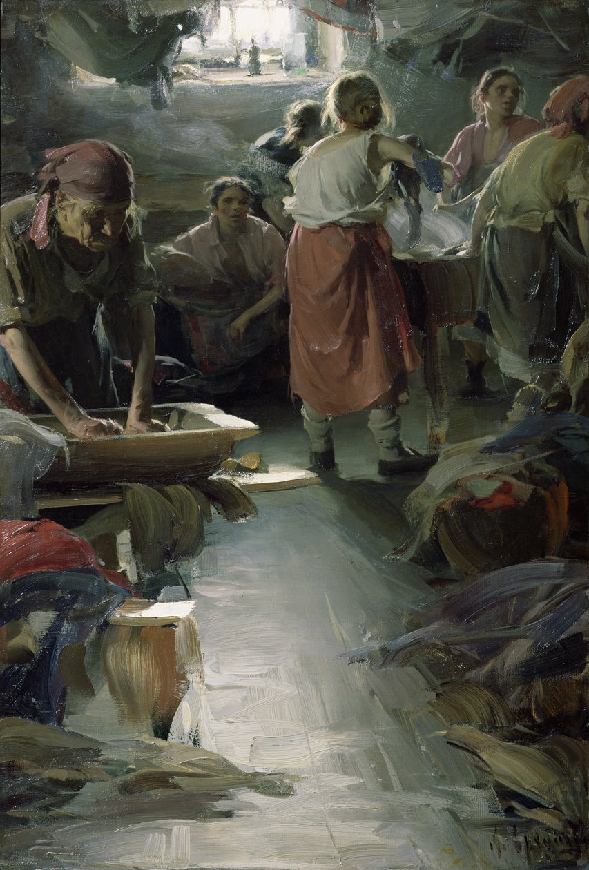 Pesumiehet, 1901 tekijältä Abram Efimovich Arkhipov