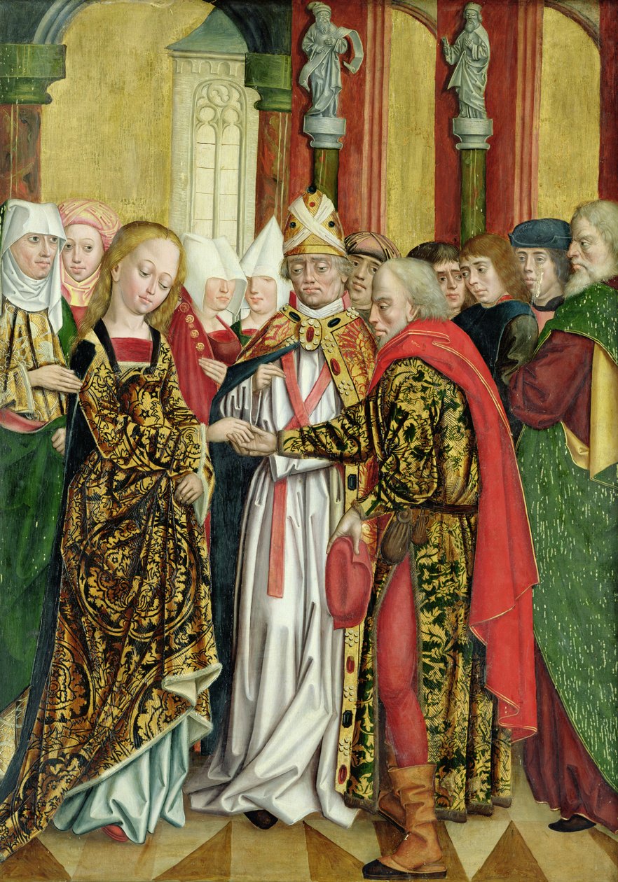 Neitsyen häät, kupolialttarilta, 1499 (tempera paneelissa) tekijältä Absolon Stumme