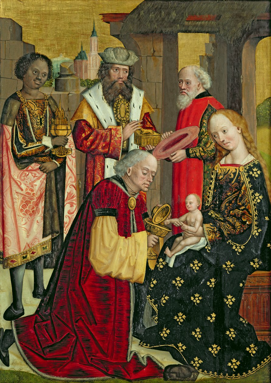 The Adoration of the Magi, kupolialttarilta, 1499 (tempera paneelissa) tekijältä Absolon Stumme