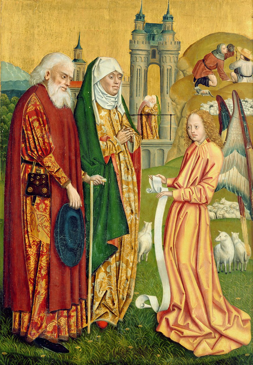 Ilmoitus Joachimille ja Annelle, kupolaltatarilta, 1499 (tempera paneelissa) tekijältä Absolon Stumme