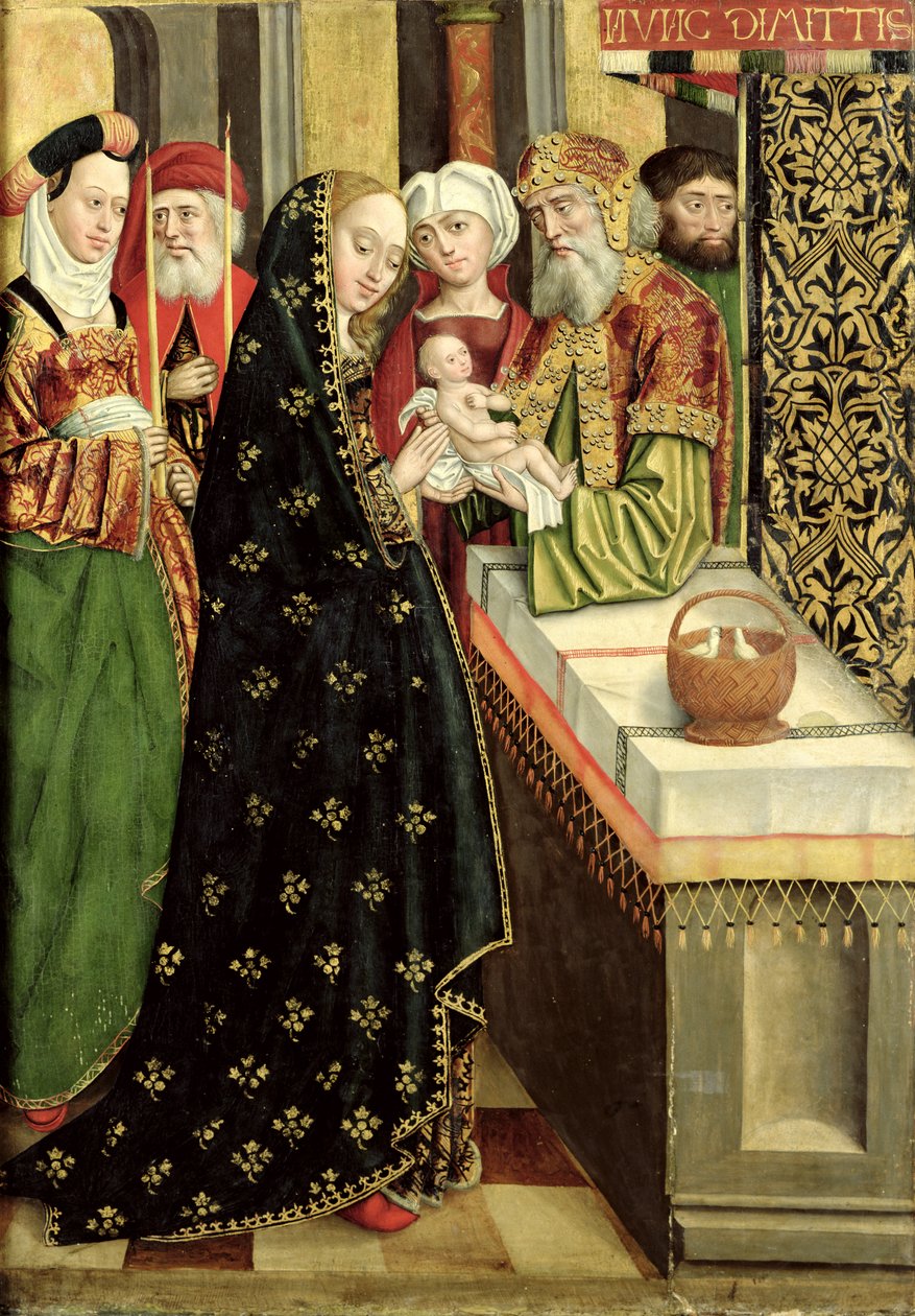 Esitys temppelissä, kupolialttarilta, 1499 (tempera paneelissa) tekijältä Absolon Stumme