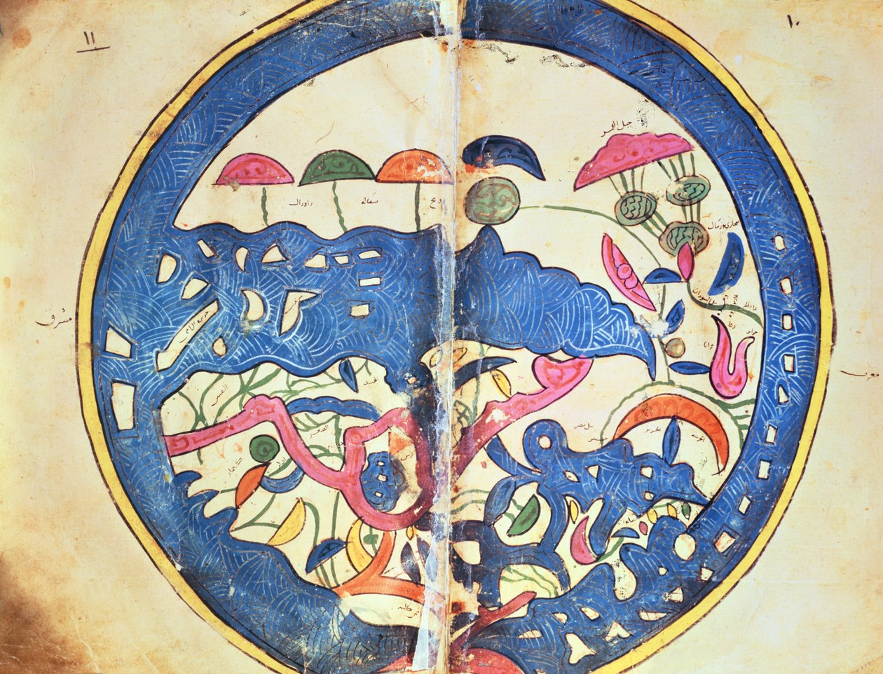 Egyptin kartta, 1348 tekijältä Abu Muhammad Al Idrisi or Edrisi