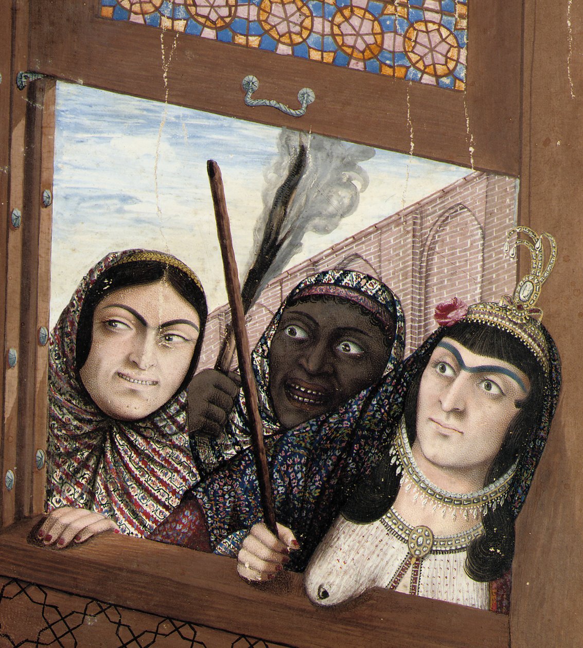 Rakastajien syleily, 1800-luvun toinen puoli tekijältä Abul Hassan Ghaffari