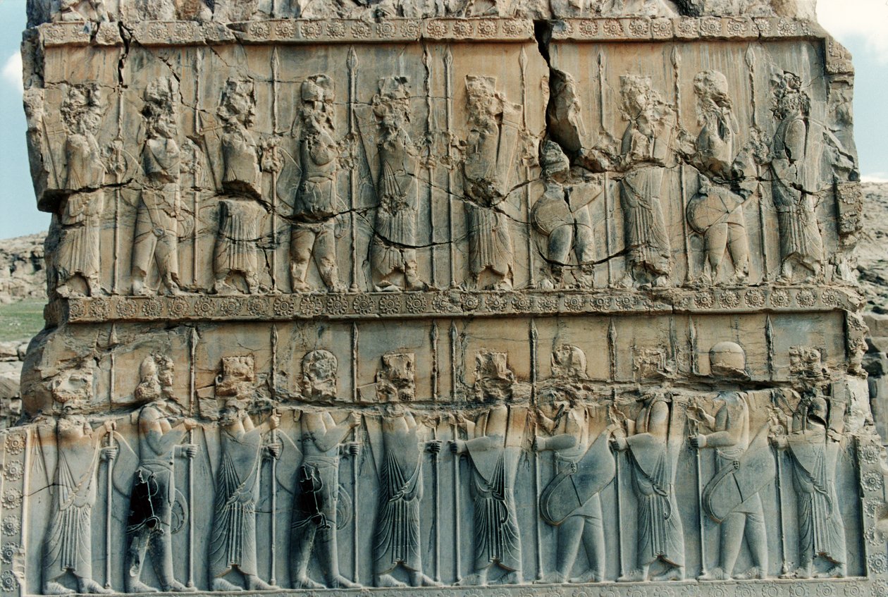 Persialaiset sotilaat Xerxesin palatsin pohjoiselta portilta tekijältä Achaemenid