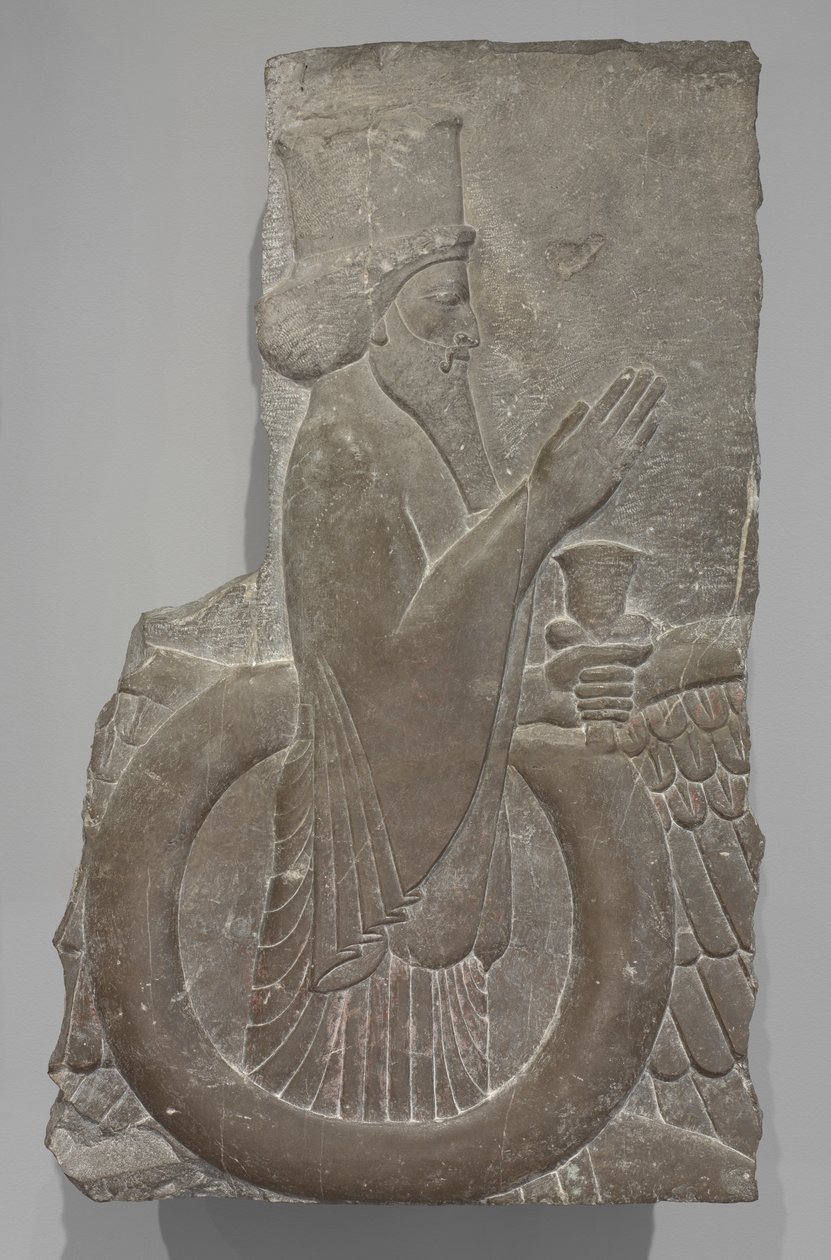 Ahuramazda siivekkäässä kiekossa, Persepolis, 486-460 eKr. (kalkkikivi) tekijältä Achaemenid