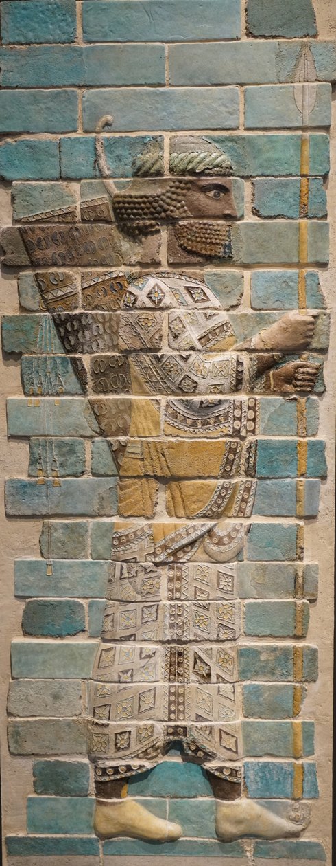 Persialainen jousiampuja Akhaemenidien valtakunta, 510 eaa. (lasitettu tiili) tekijältä Achaemenid