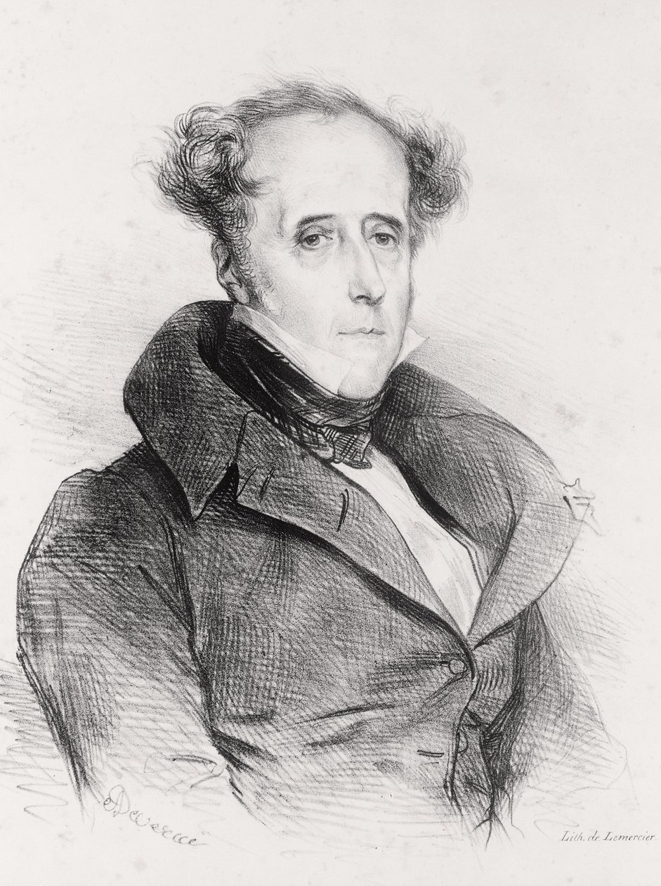 Francois-Rene, vicomte de Chateaubriand, kaiverrus Lemercier tekijältä Achille Devéria