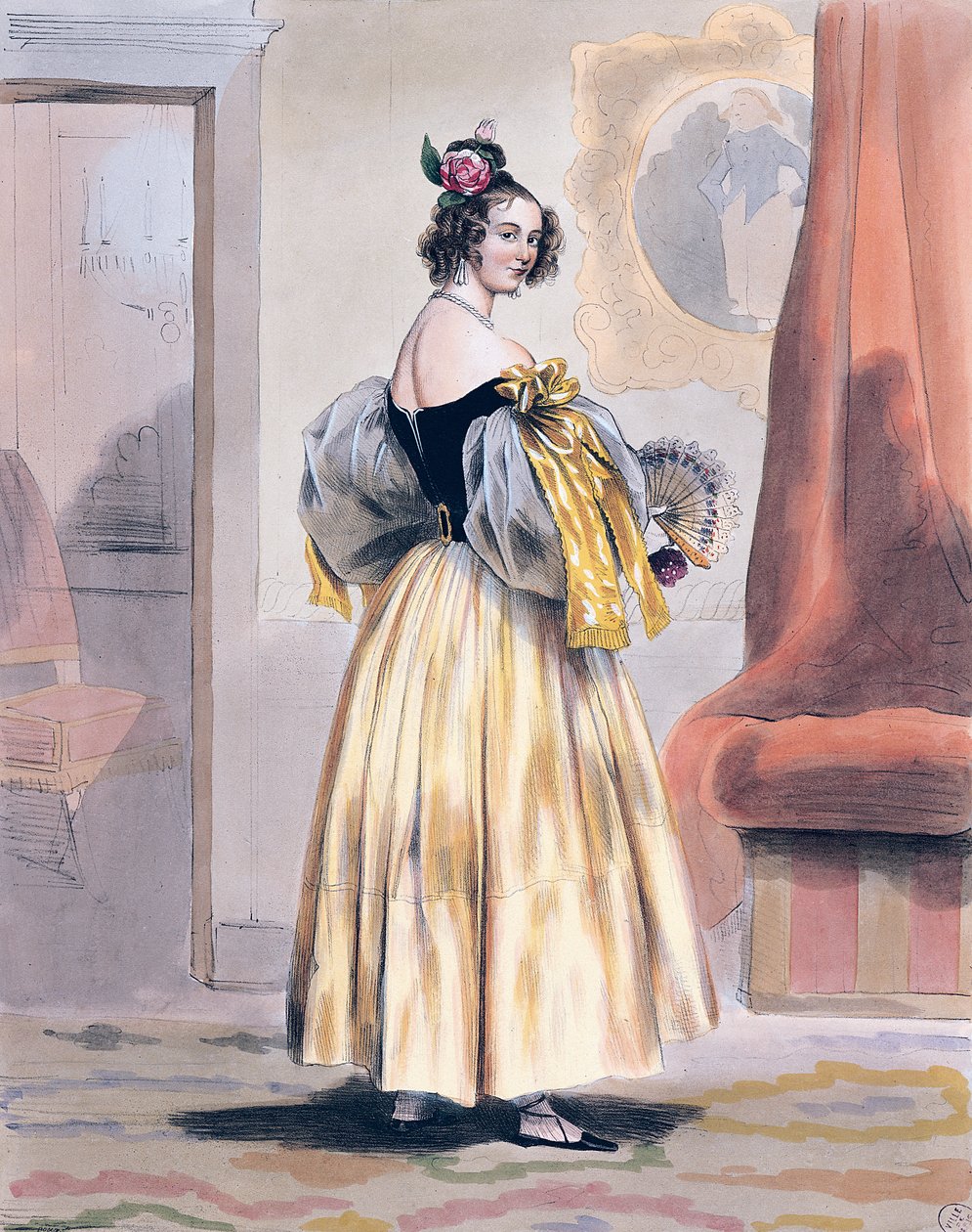 Keskiyö, 1830-48 tekijältä Achille Devéria