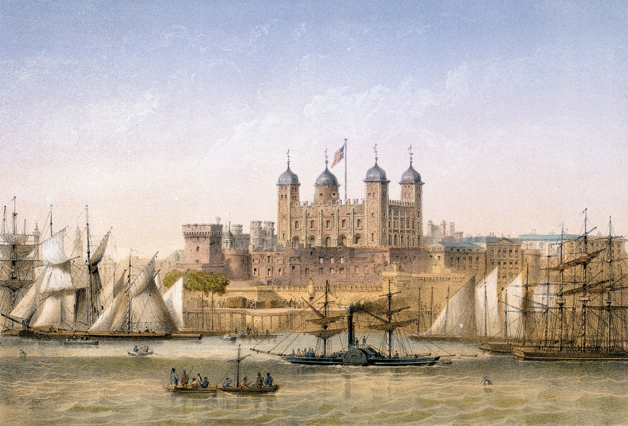 Lontoon Tower, noin 1862 tekijältä Achille Louis Martinet