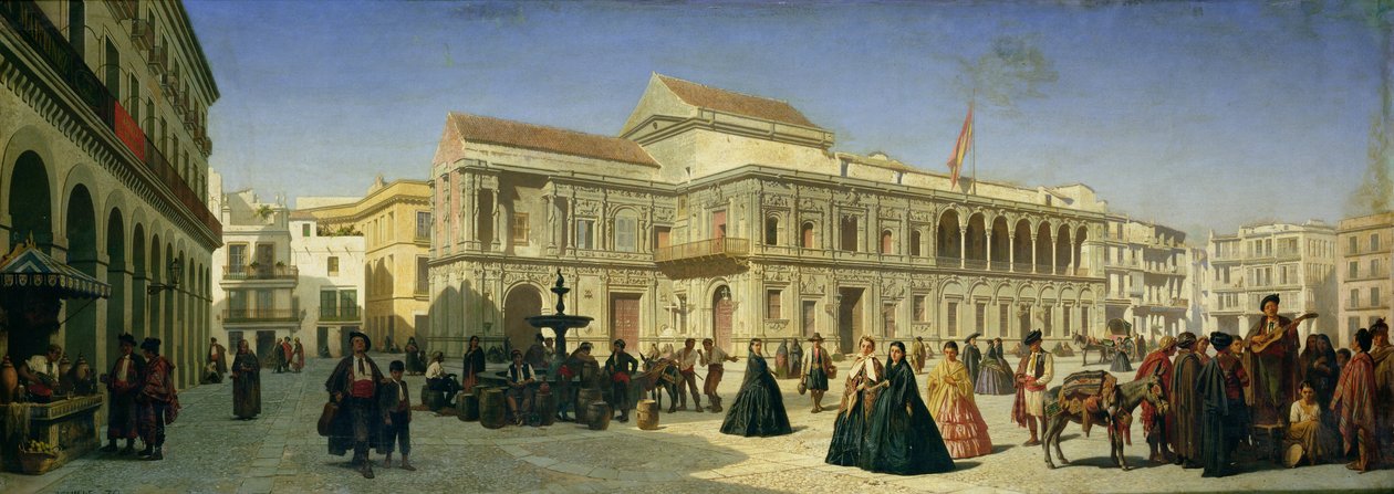 Plaza de San Francisco ja Ayuntamiento, Sevilla tekijältä Achille Zo