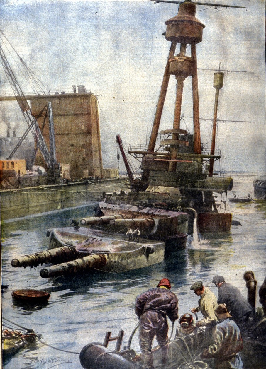 Saksalainen taistelulaiva Hindenburg, joka upposi Scapa Flow