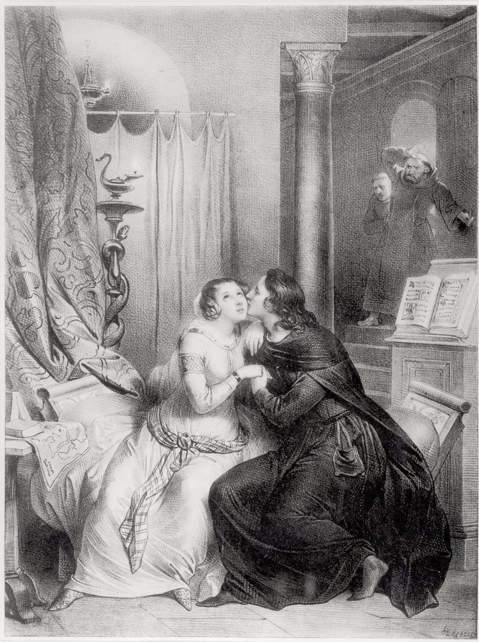 Heloise ja Abelard tekijältä Achille Devéria