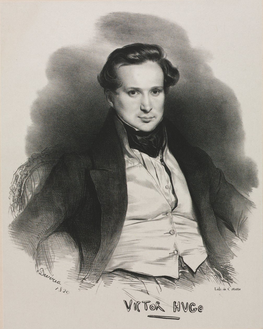 Victor Hugo, 1829. tekijältä Achille Devéria