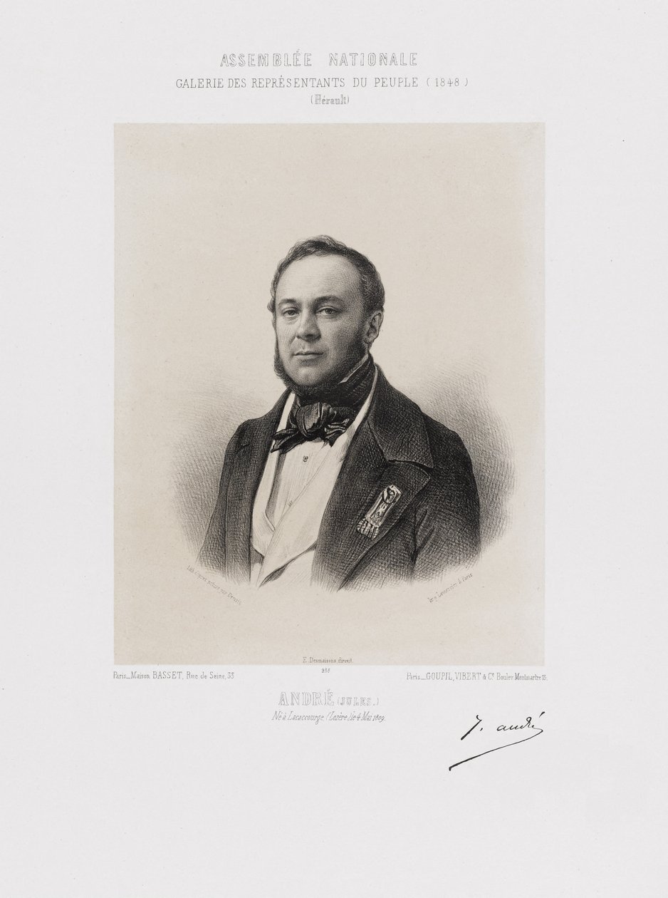 Kansalliskokous, kansanedustajien galleria - Marie François Joseph Jules André (Hérault) tekijältä Achille Devéria