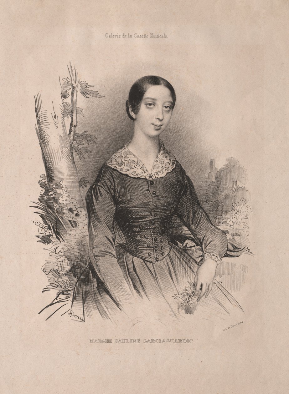 Rouva Pauline Garcia-Viardot tekijältä Achille Devéria