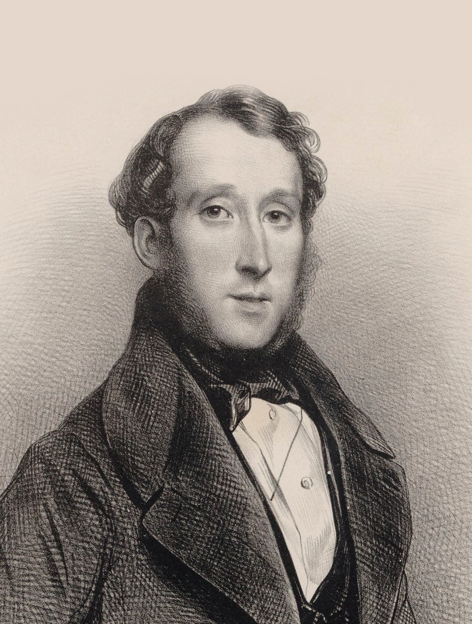 Pianisti ja säveltäjä George Alexander Osbornen muotokuva 1806-1893, 1850. tekijältä Achille Devéria