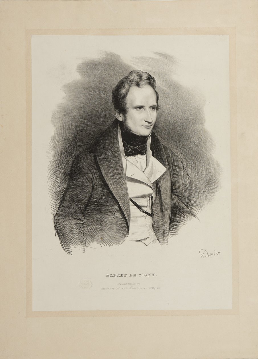 Kirjailija Alfred de Vignyn muotokuva 1797-1863, 1831. tekijältä Achille Devéria