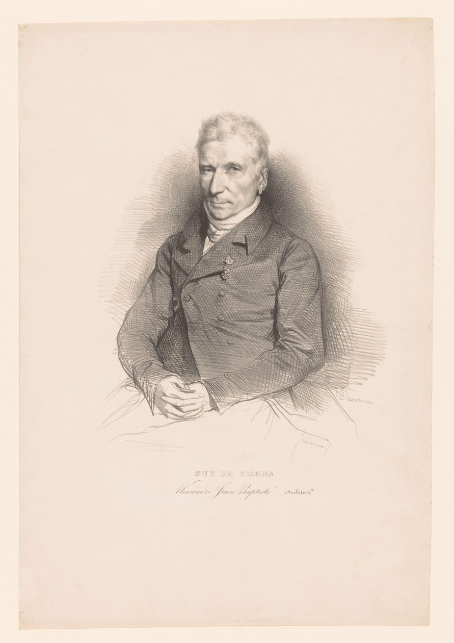 Alexandre-Jean-Baptiste-Guy de Gisorsin muotokuva Guy de Gisors (otsikko esineessä) tekijältä Achille Devéria
