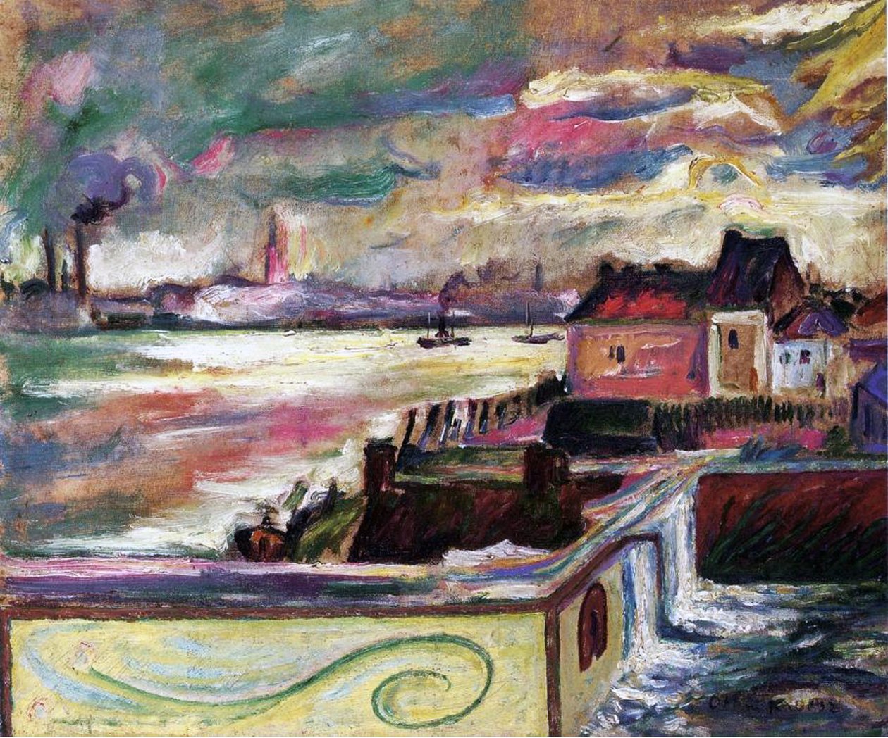 Antwerpen, n. 1906 (öljy kankaalle) tekijältä Achille Emile Othon Friesz