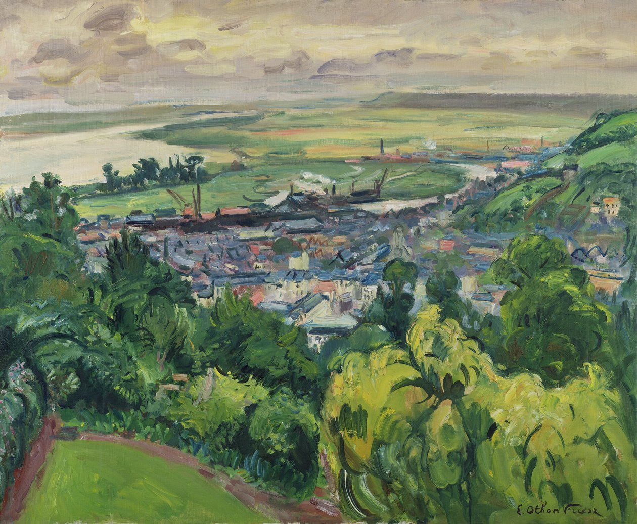 Maisema Honfleurissa tekijältä Achille Emile Othon Friesz