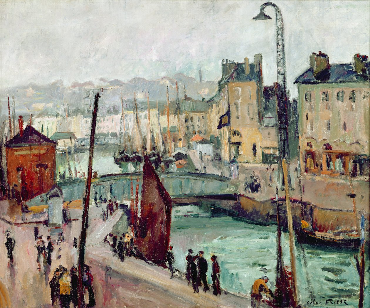 Le Havre, Bassin du Roy (öljy kankaalle) tekijältä Achille Emile Othon Friesz