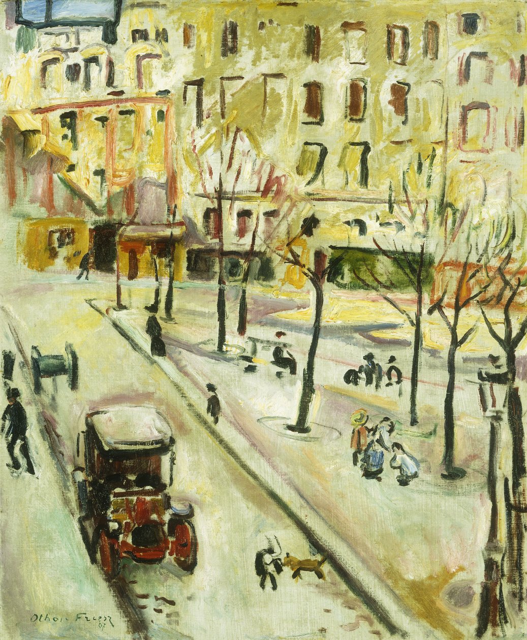 Pariisin katukohtaus; Scene de rue, Pariisi tekijältä Achille Emile Othon Friesz