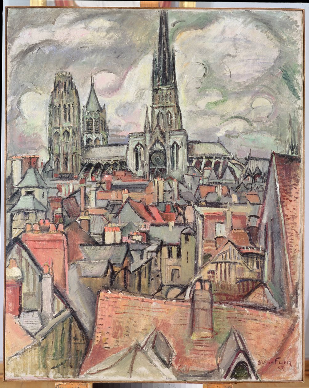 Katot ja katedraali Rouenissa tekijältä Achille Emile Othon Friesz