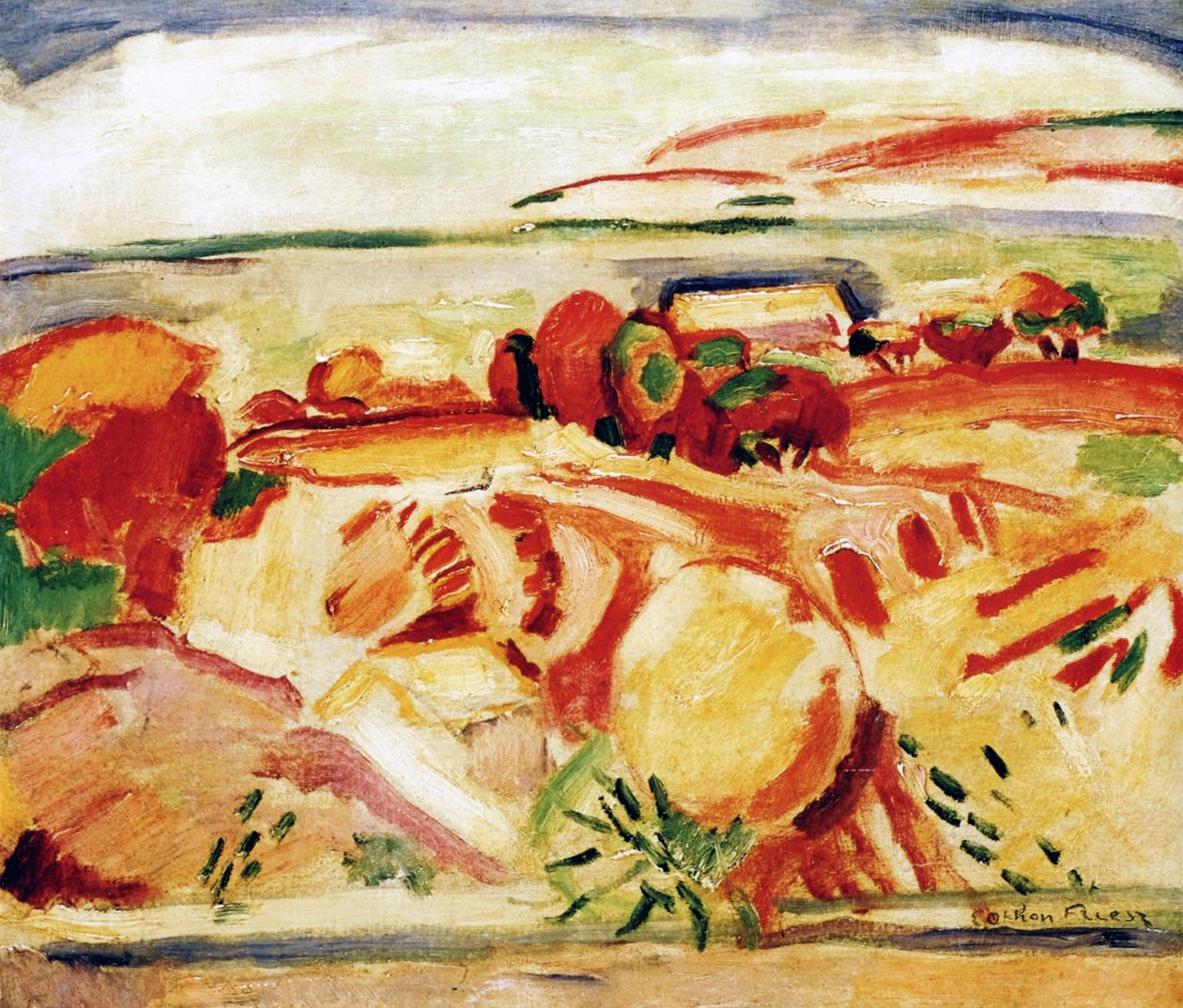 The Bay of Cassis, Ranska, n. 1906 (öljy kankaalle) tekijältä Achille Emile Othon Friesz