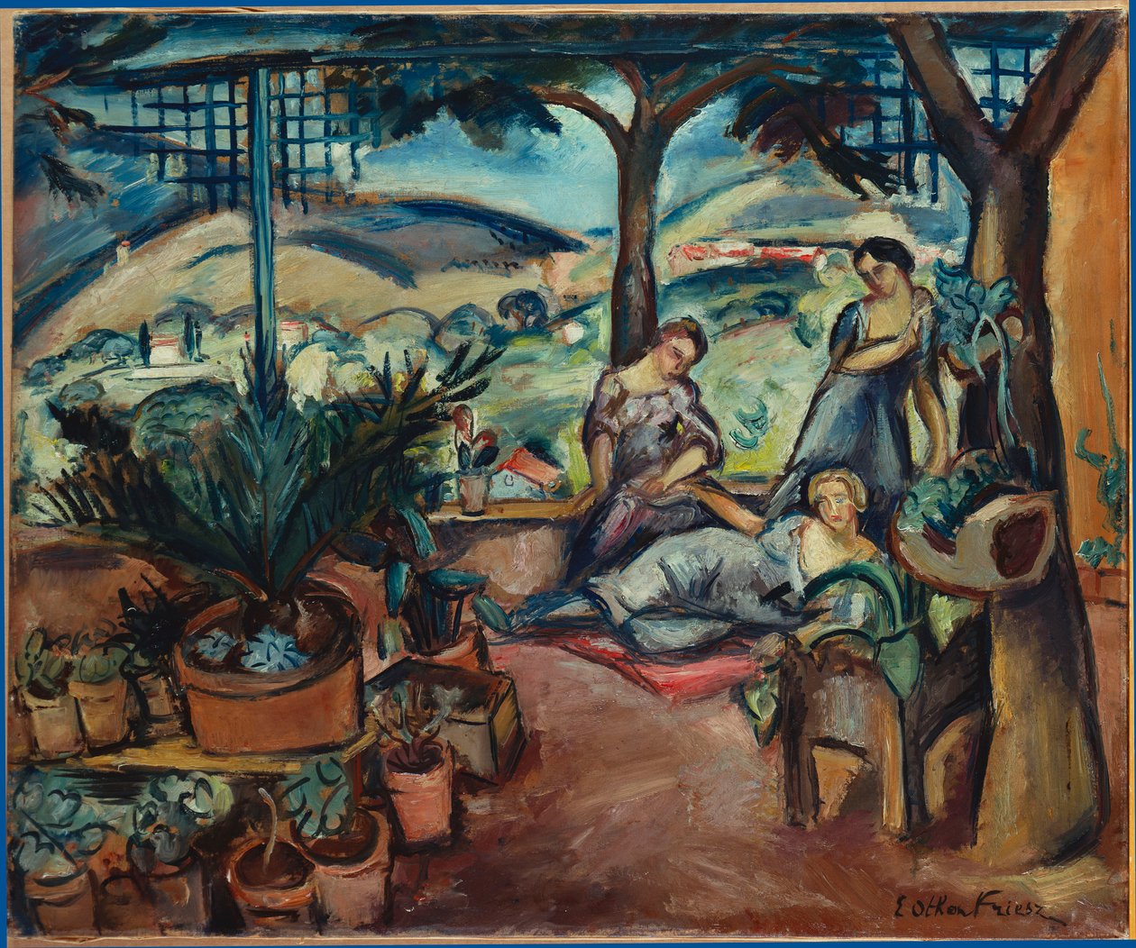 Naiset terassilla (öljy kankaalle) tekijältä Achille Emile Othon Friesz
