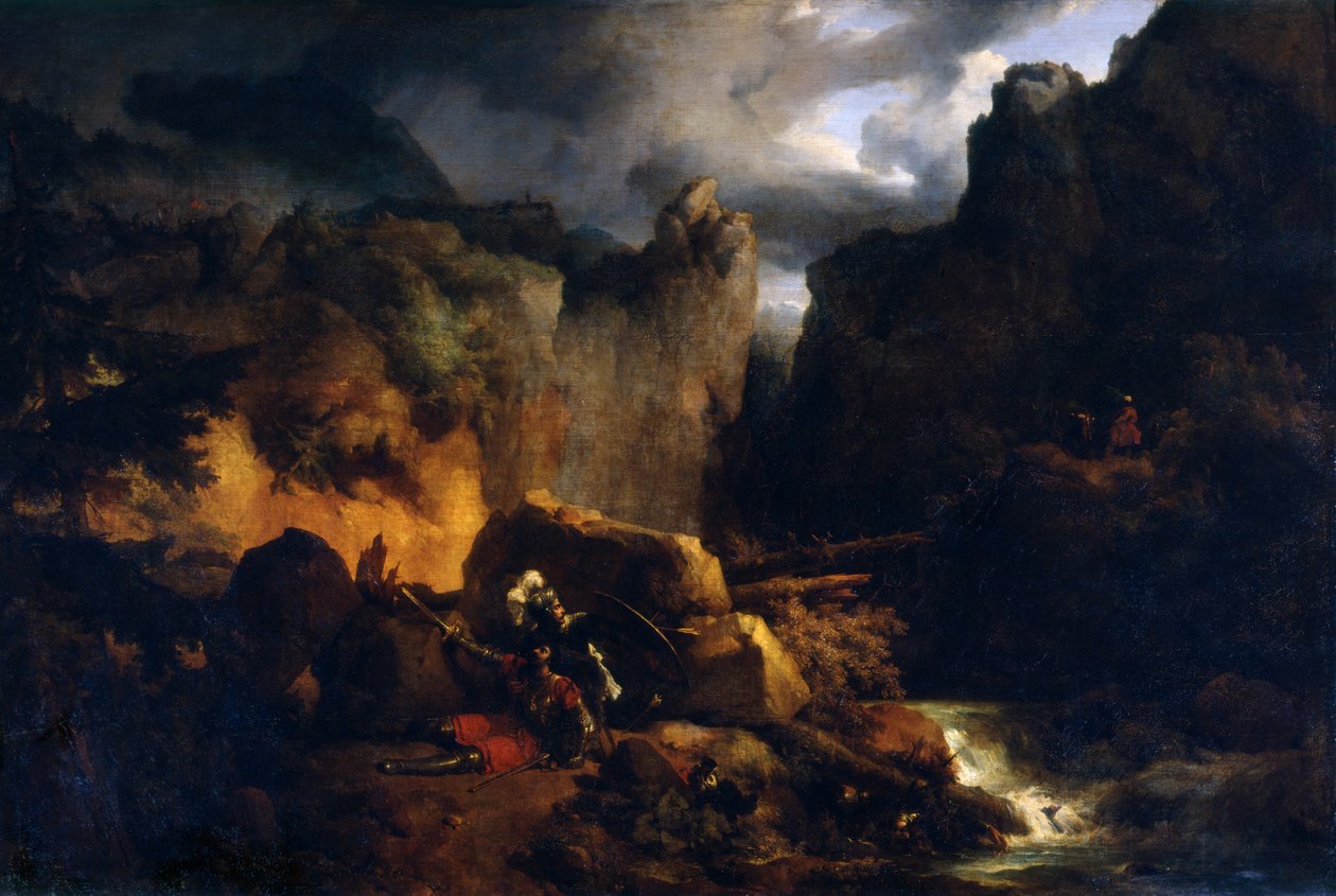 Rolandin kuolema vuonna 1818 tekijältä Achille Etna Michallon