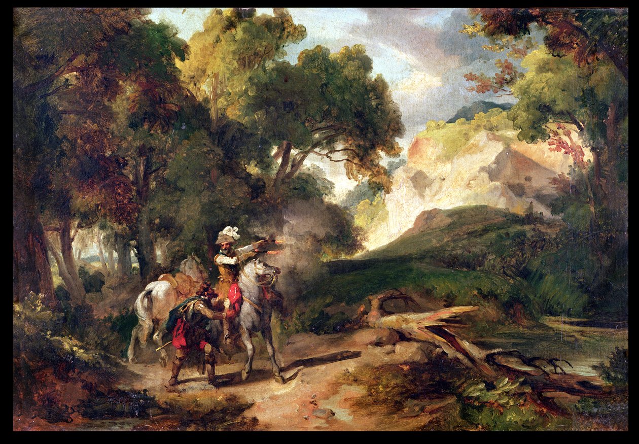 Henri IV (1553-1610) ja kapteeni Michau tekijältä Achille Etna Michallon