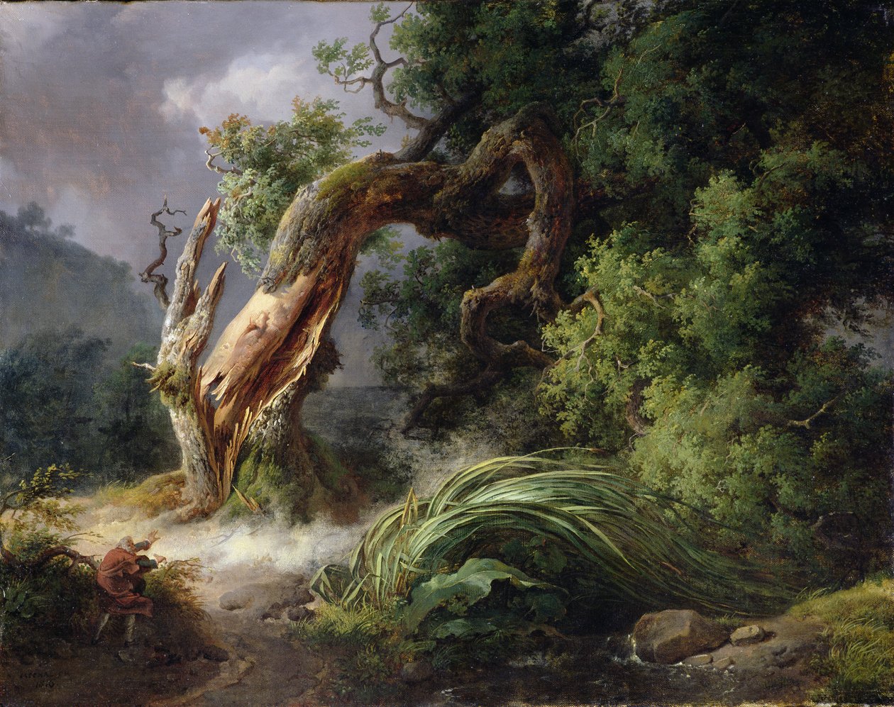 Tammi ja ruoko, 1816 tekijältä Achille Etna Michallon