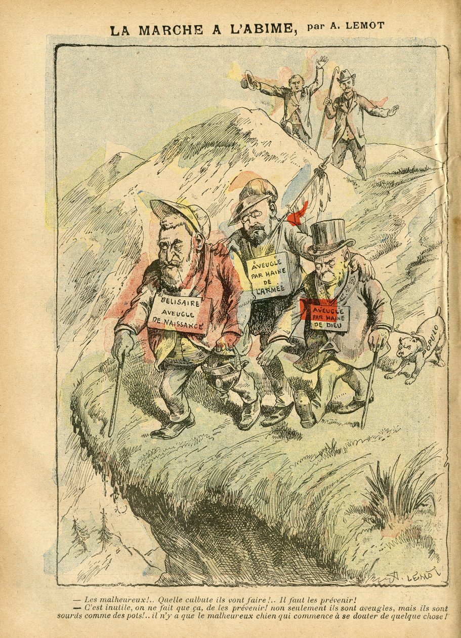Kuvitus: Achille Lemot (1846-1909) Le Pelerinissä, 08.09.07 - La marche à l