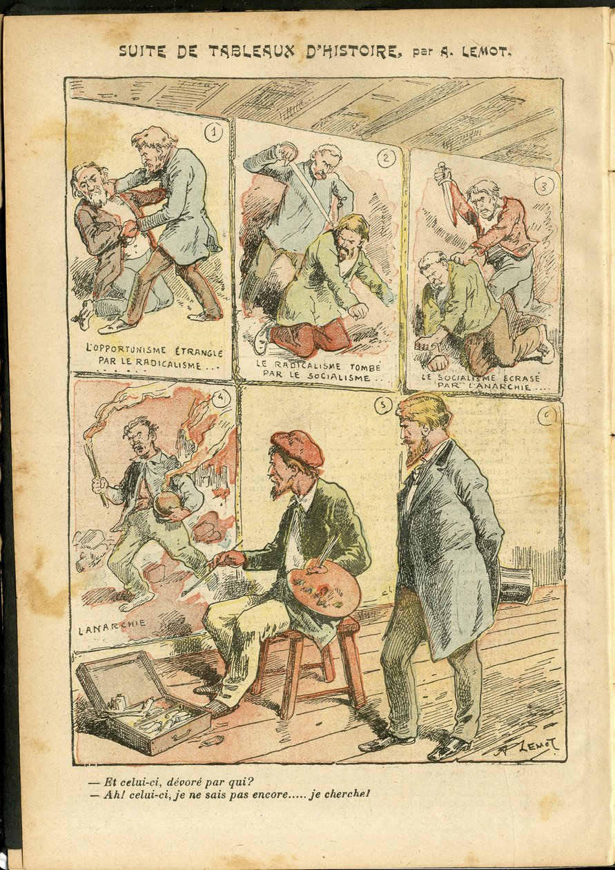 Kuvitus: Achille Lemot (1846-1909) Le Pelerinissä, 20.5.2006 - Sarja historiallisia maalauksia - Anarkistinen anarkismi, radikalismi, taide, vallankumous, opportunismi, epävarma, sosialismi - maalarit taiteilijat tekijältä Achille Lemot