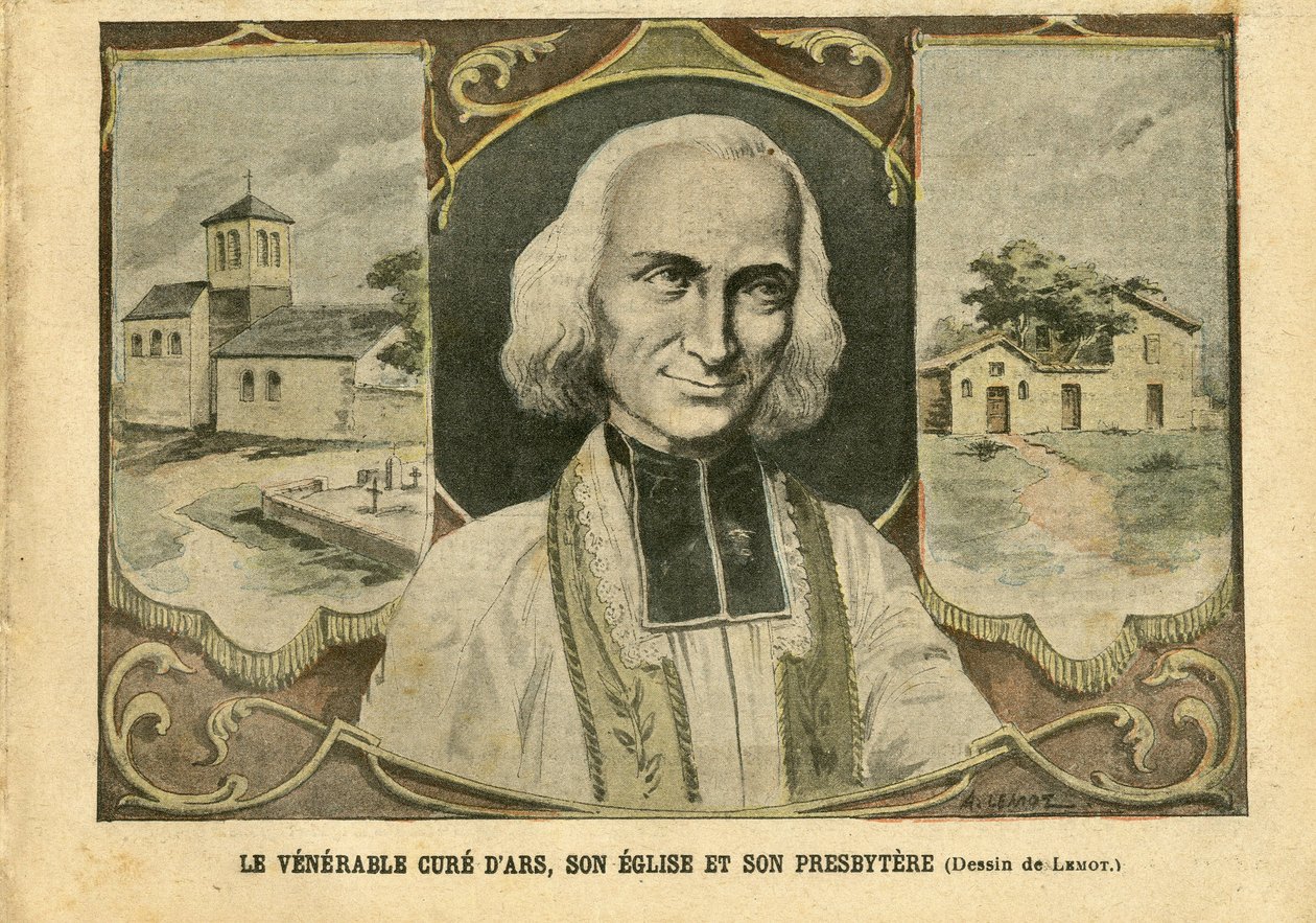 Kuva Achille Lemotista (1846-1909) Le Pelerinissä, 6.3.2004 - Arsin kunniakas parannuskeino, sen kirkko ja sen presbyther - Uskonto, kirkot Katedraalit, katolinen katolisuus - Presbytere - Cure d