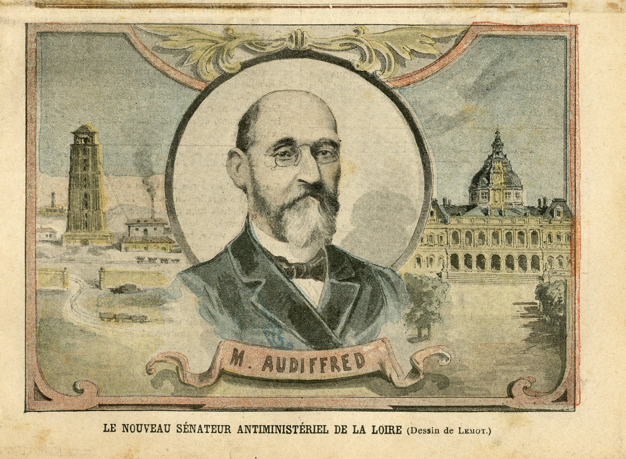 Kuva Achille Lemotista (1846-1909) Le Pelerinissä, 6.11.04 - Loiren uusi ministerivastainen senaattori - Senaatti, Loire - Senaattori, Audiffred Honore (1840-1917) tekijältä Achille Lemot
