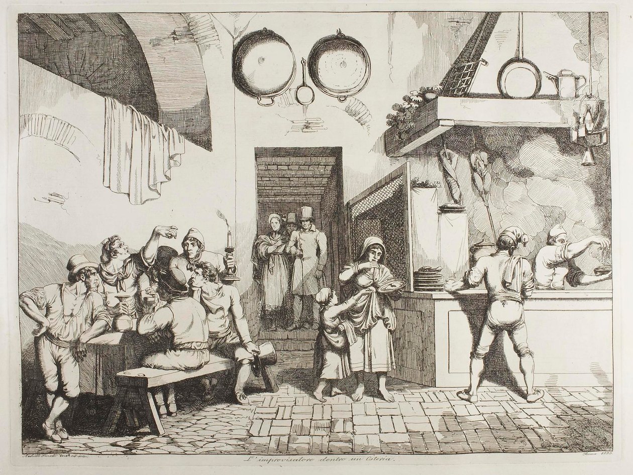 Improvisaattori osteriassa tekijältä Achille Pinelli