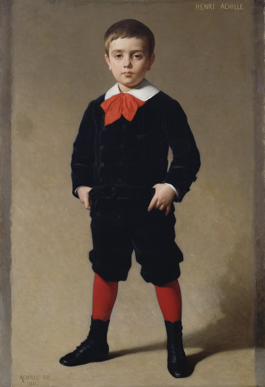 Muotokuva Henri Achillesta, taiteilijan pojasta, 1881. tekijältä Achille Zo