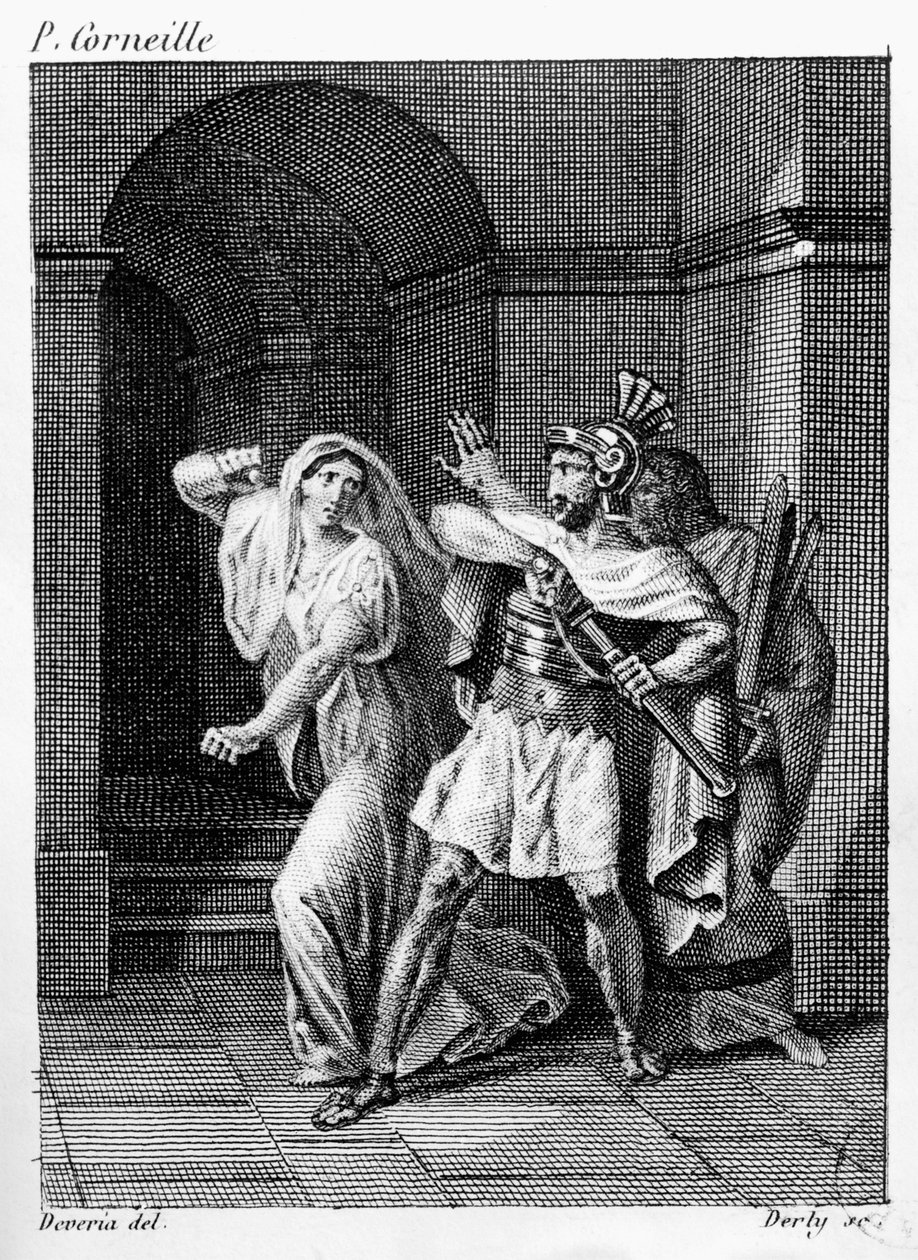 Pierre de Corneillen (1606-84) kuvitus Horatiista tekijältä Achille after Deveria