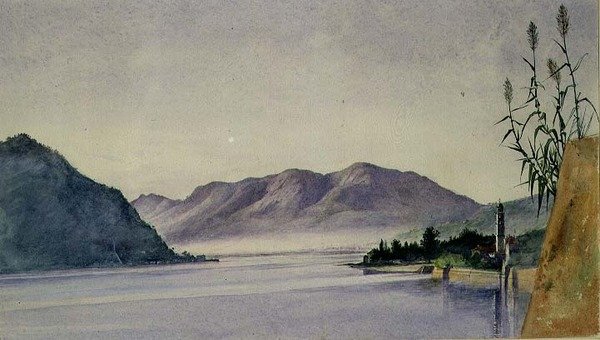 Como-järvi, aikaisin aamulla tekijältä Ada Dundas