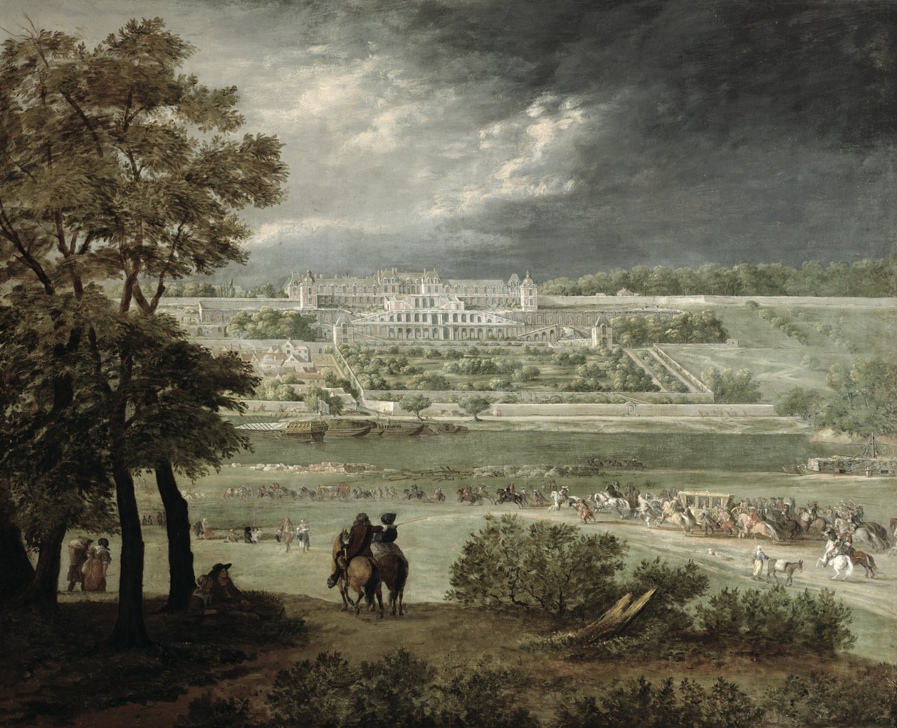 Château of St. Germain-en-Layen vuonna 1655 tekijältä Adam Frans van der Meulen