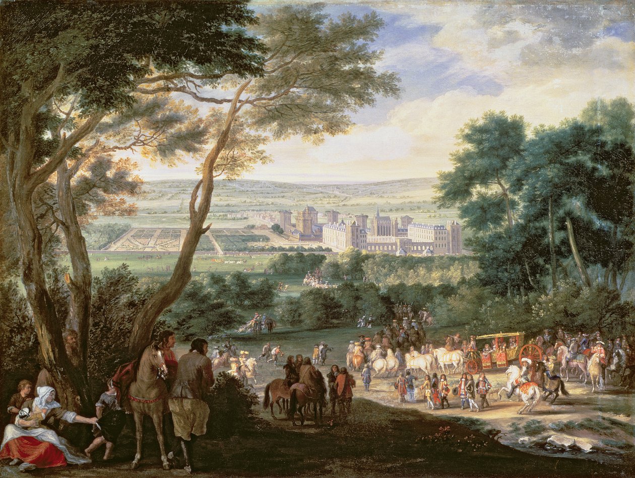 Ludvig XIV (1638-1715) Vincennesissä tekijältä Adam Frans van der Meulen
