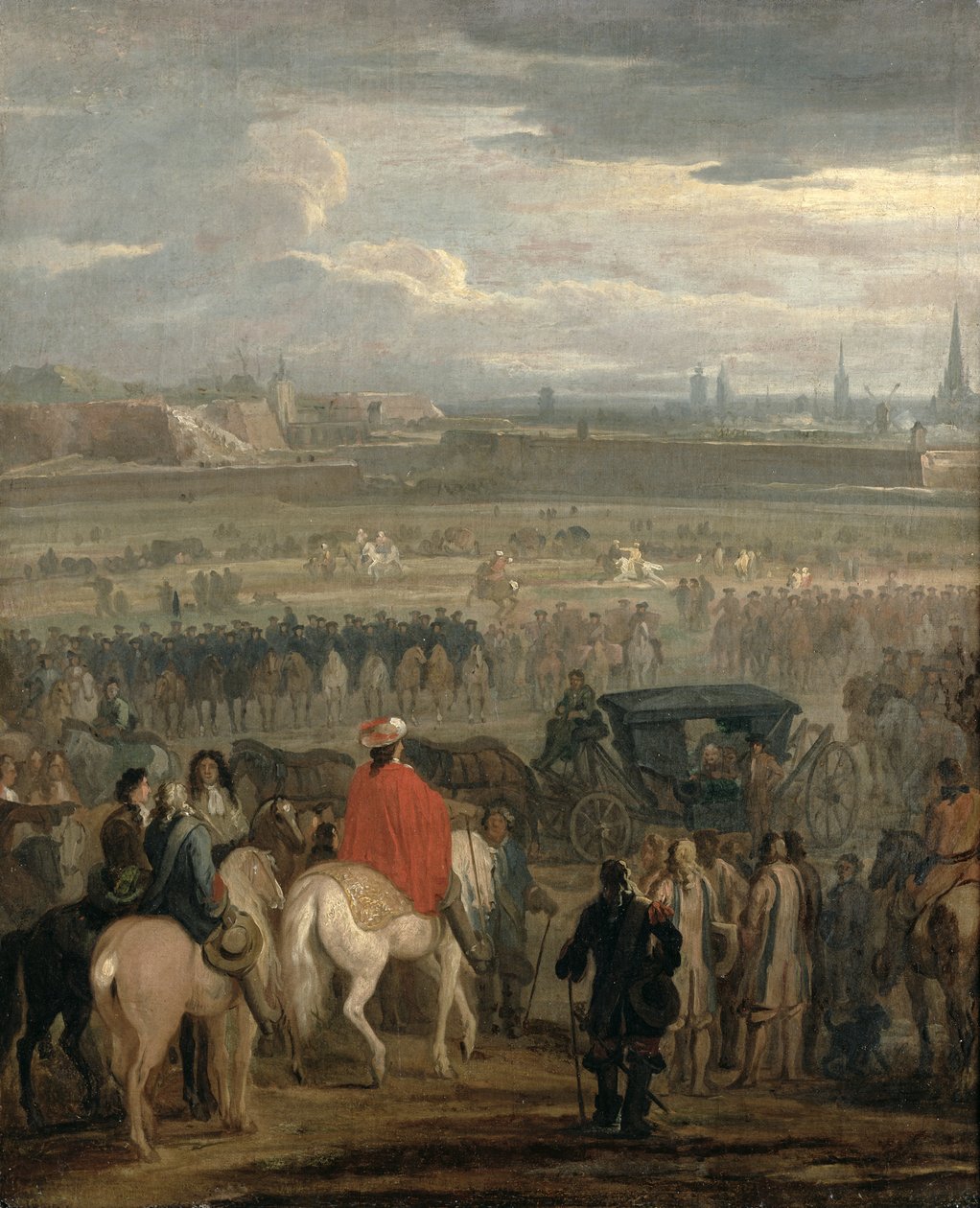 Cambrain linnoituksen antautuminen, 18. huhtikuuta 1677, n. 1678 tekijältä Adam Frans van der Meulen