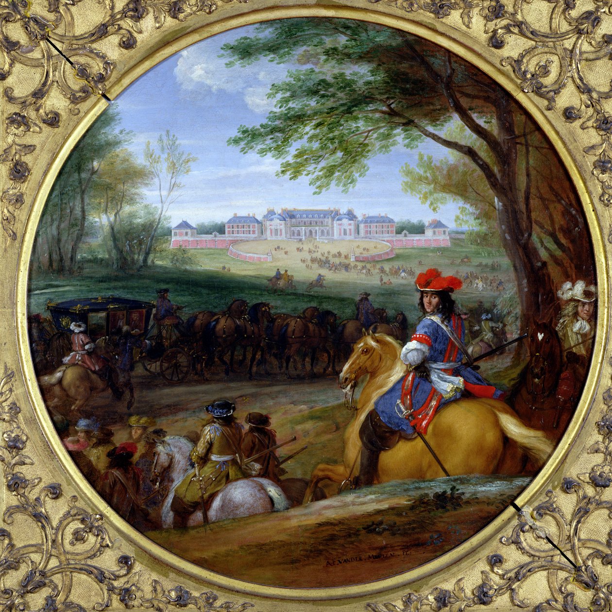 Näkymä Versaillesin palatsista 1669 tekijältä Adam Frans van der Meulen