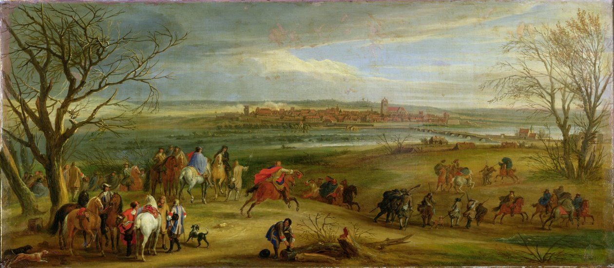 Näkymä Dolen piirityksestä, 14. helmikuuta 1668, vuoden 1668 jälkeen tekijältä Adam Frans van der Meulen