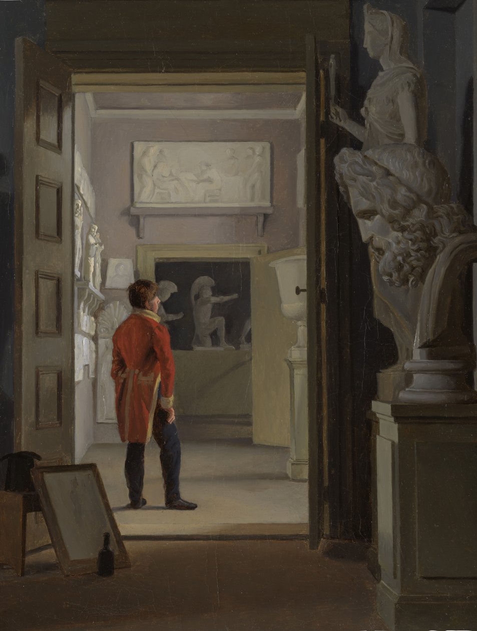 Antiikkisali Charlottenborgin palatsissa, Kööpenhamina, 1830. tekijältä Adam August Müller