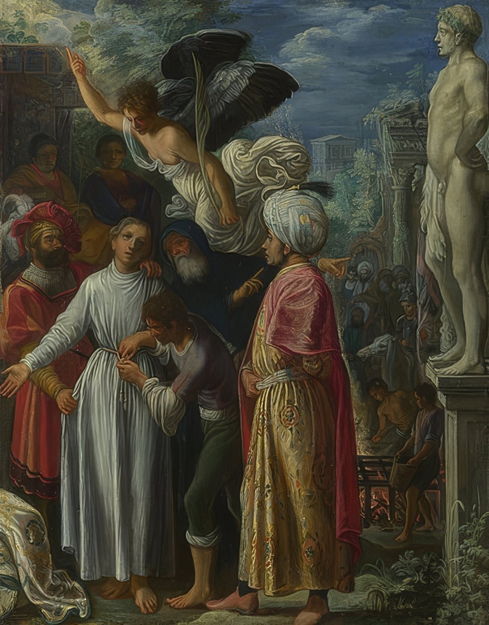Pyhä Lawrence ennen marttyyrikuolemataan. Noin 1600-01 tekijältä Adam Elsheimer