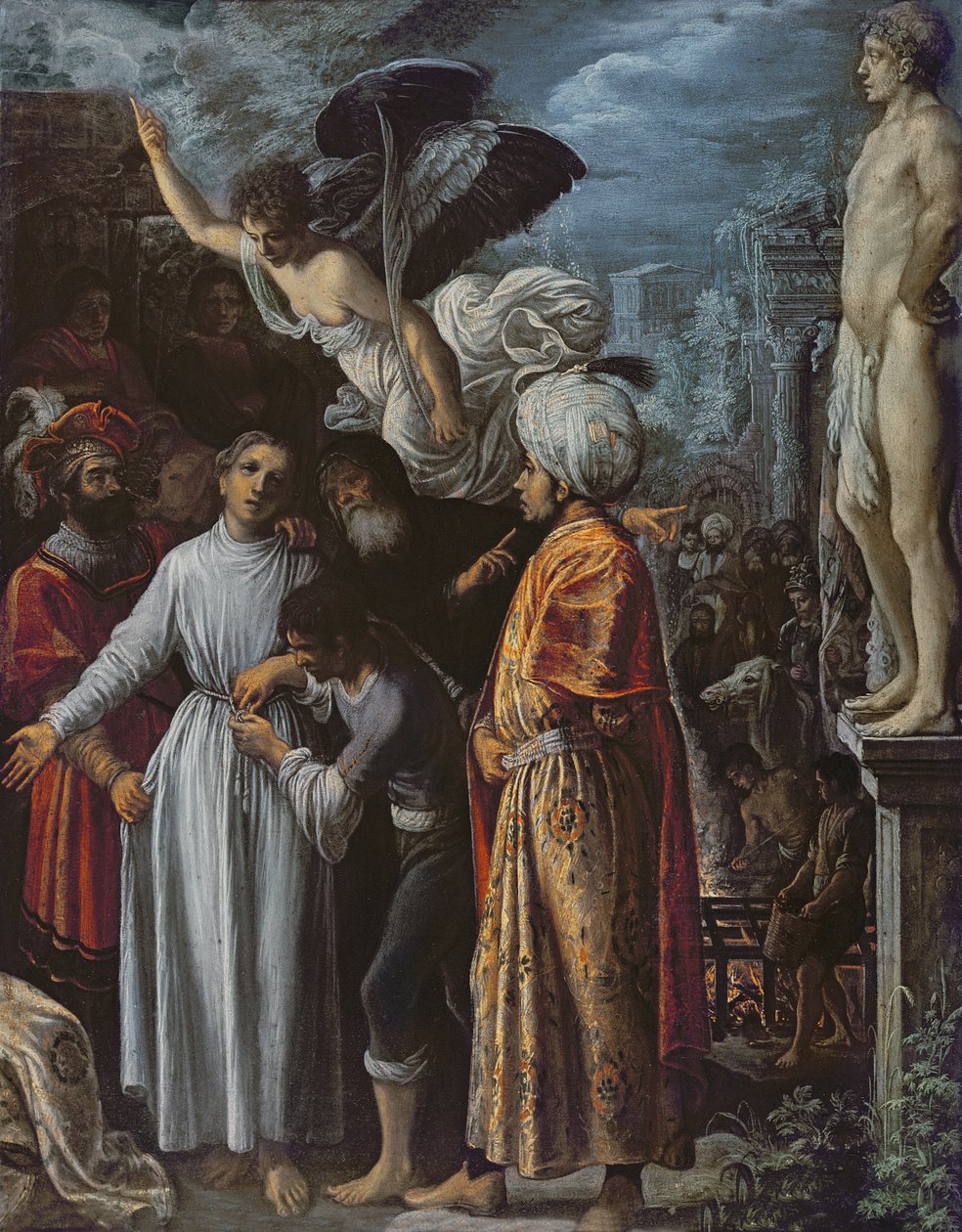Pyhä Lawrence valmistautui marttyyrikuolemaan, n. 1600-1 tekijältä Adam Elsheimer